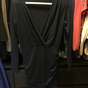 Blue Long Sleeve Dress