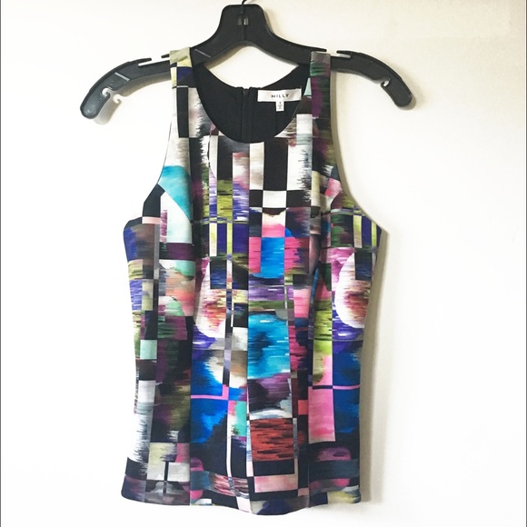 Milly Tops - Milly Cubist Print Top / NWT / Size S