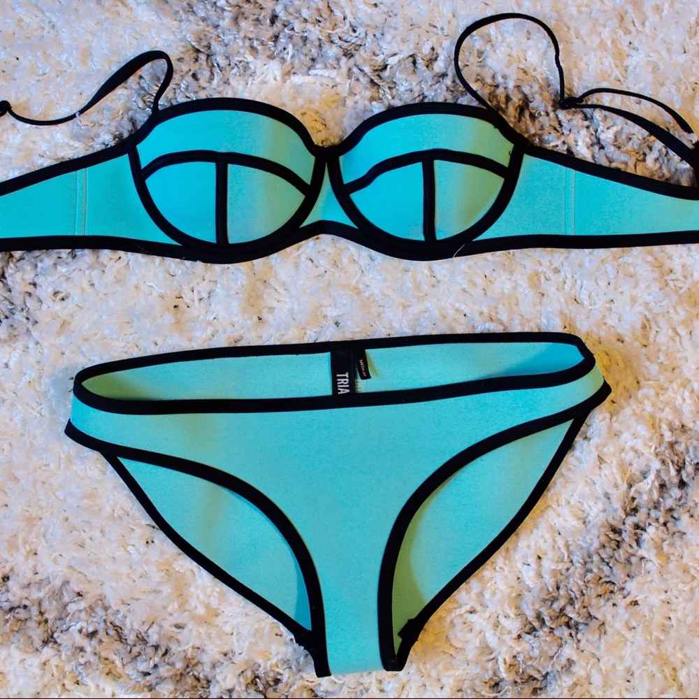 Authentic Triagl blue block bikini set