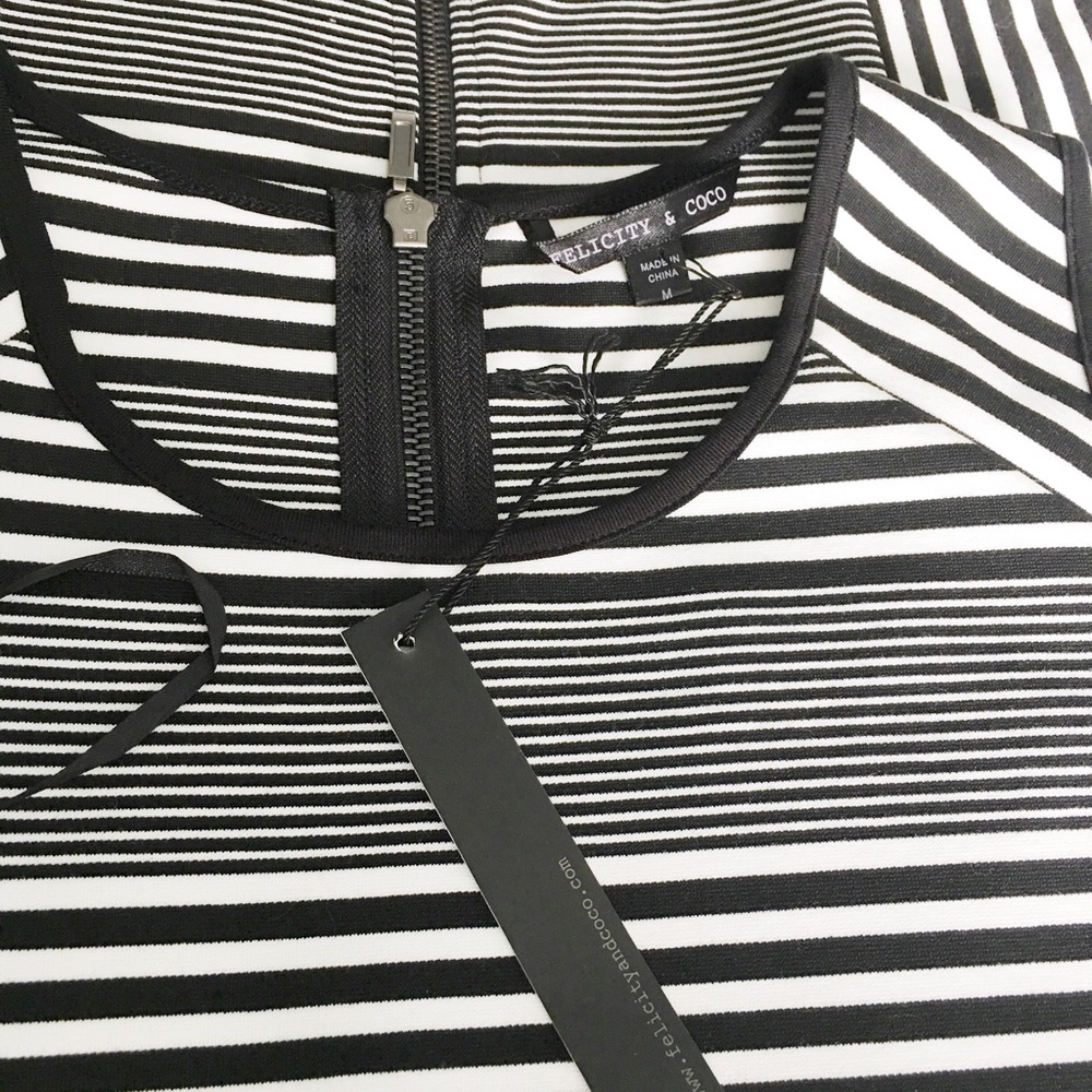 Felicity & Coco Striped Fitted Midi Dress - Picture 4 of 4