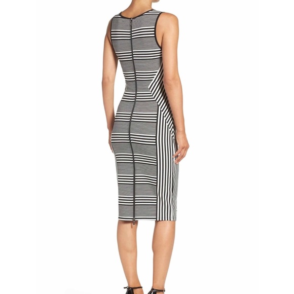 Felicity & Coco Striped Fitted Midi Dress - Picture 2 of 4