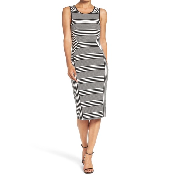 Felicity & Coco Dresses & Skirts - Felicity & Coco Striped Fitted Midi Dress