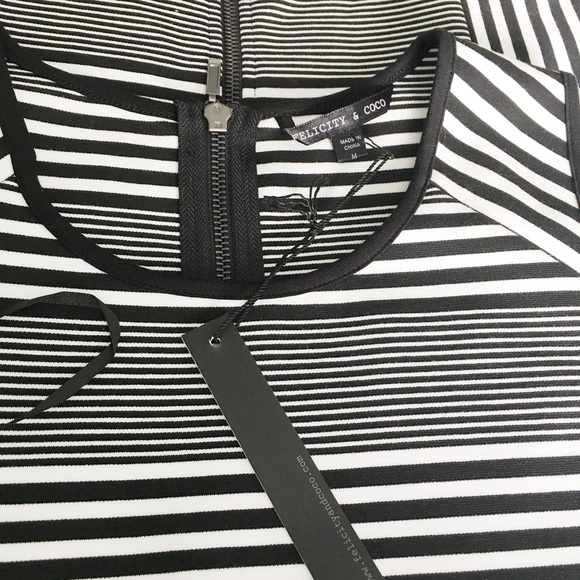 Felicity & Coco Striped Fitted Midi Dress - Picture 4 of 4