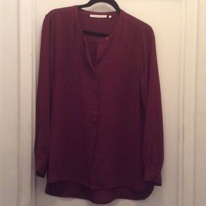 Maroon Chiffon Top