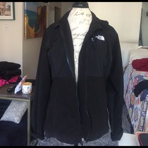 The North face black zip up sweater