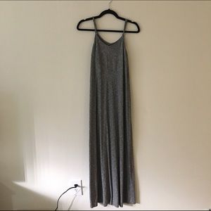 Mossimo Gray Adjustable Spaghetti Maxi Dress
