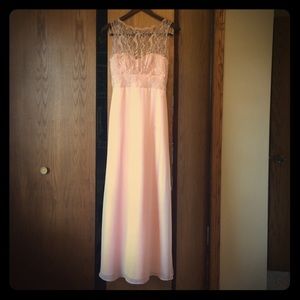 Blush bridesmaid dress