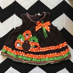 Bonnie Baby Turkey Ribbon Dress