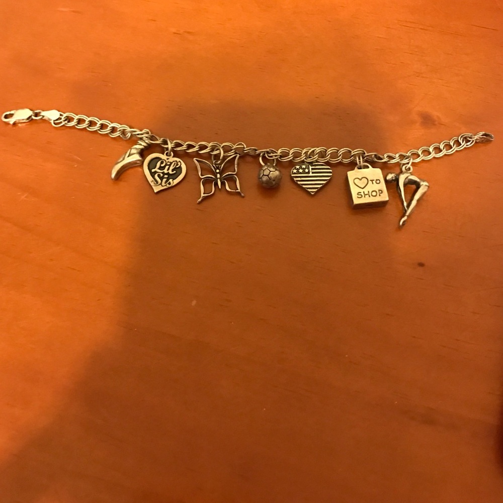 Sterling silver charm bracelet