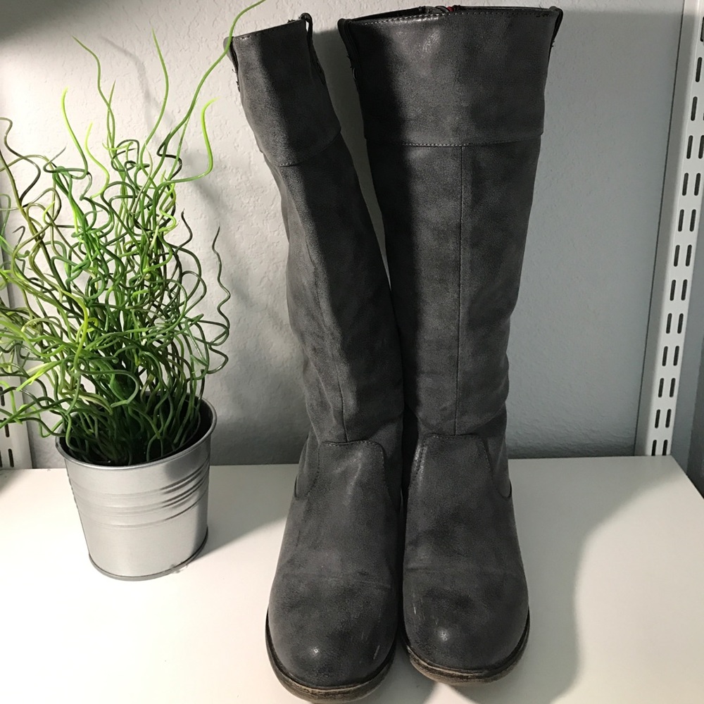 Madden Girl Grey Riding Boots!!✨