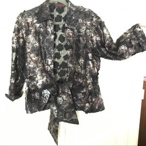 Brown/bronze dressy top