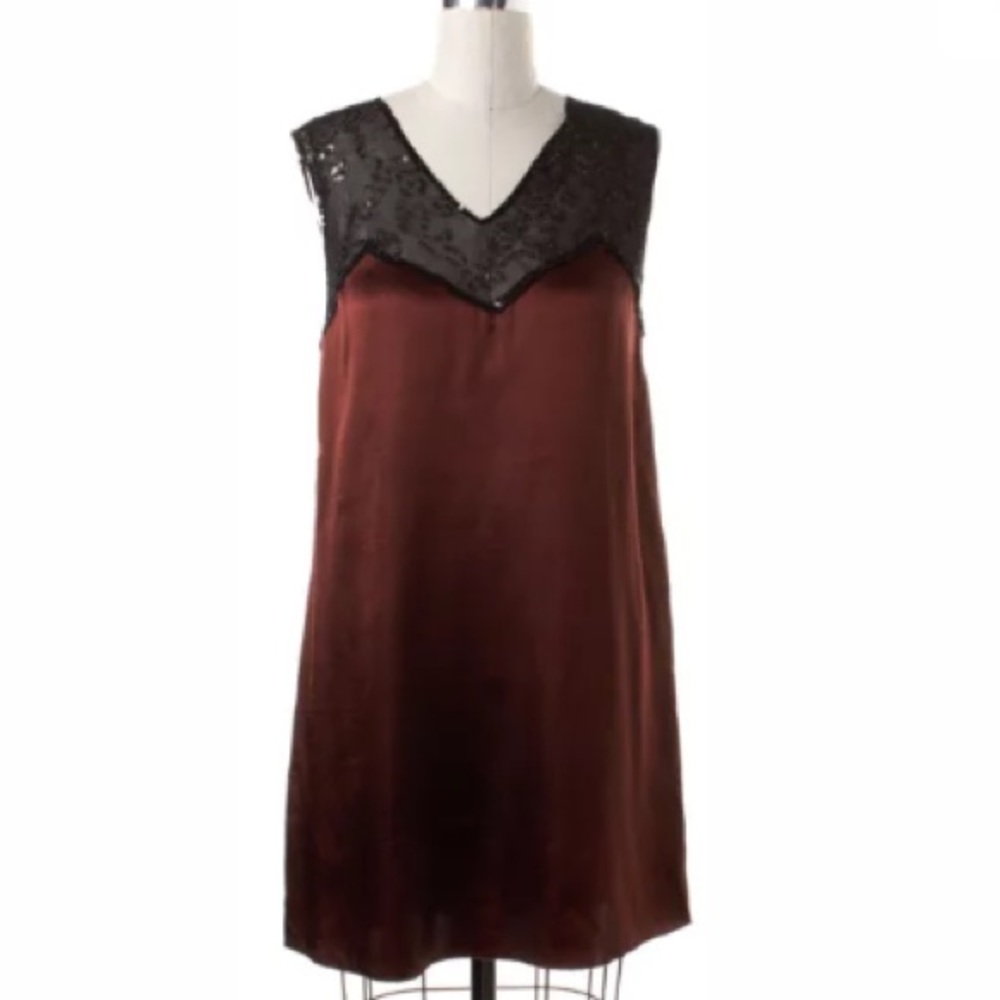 See by Chloe Brown Silk Dress - Size 8