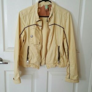 SUPER CUTE!! Yellow MISS SIXTY Racing Jacket