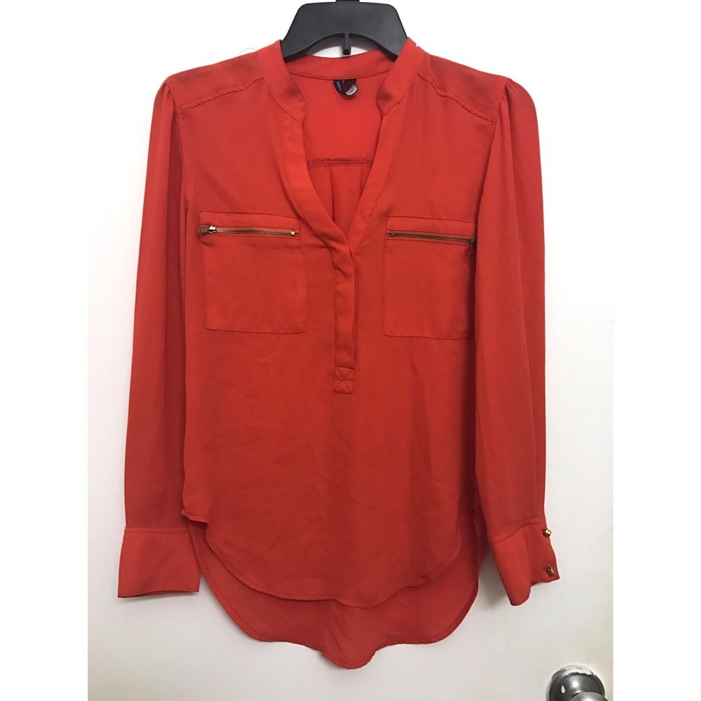 Beautiful Red Full-Sleeve Blouse