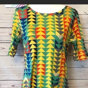 Small NWT colorful Lularoe Julia T-shirt dress