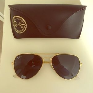 Gold frame Ray Bans