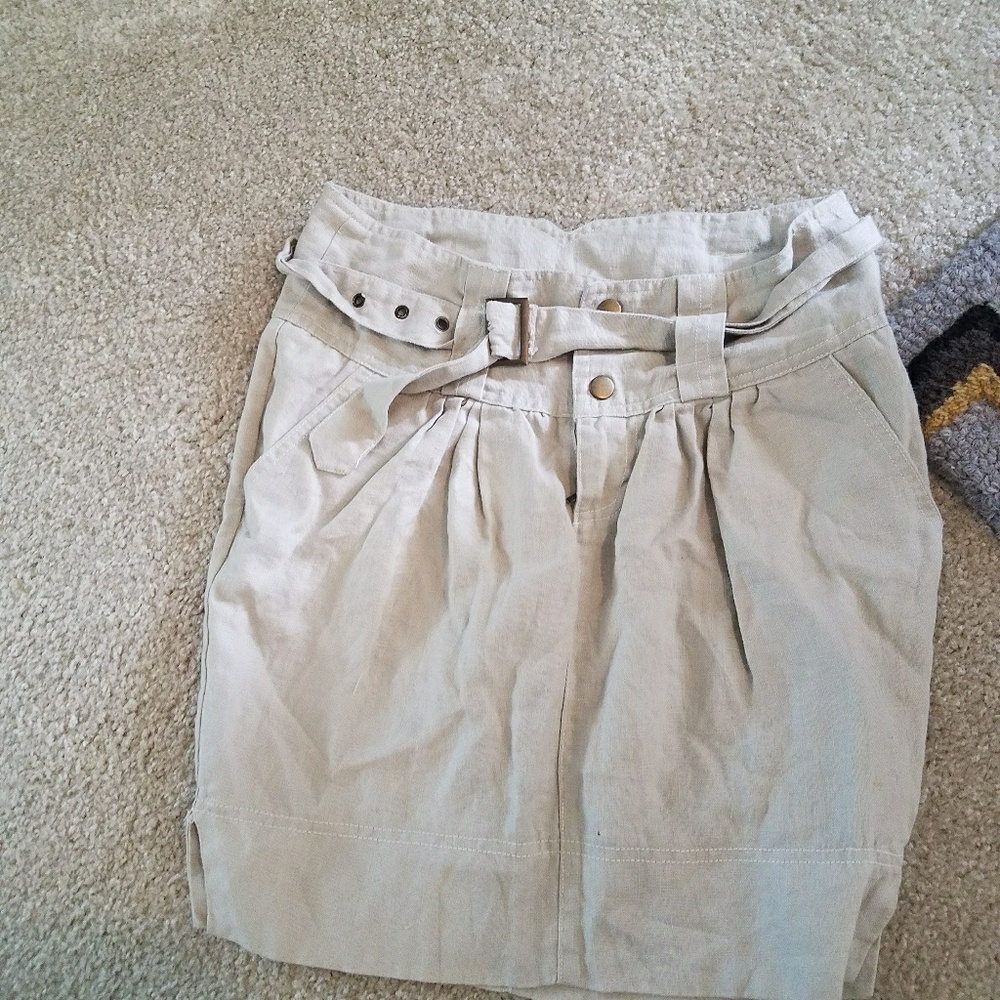 high waisted linen skirt