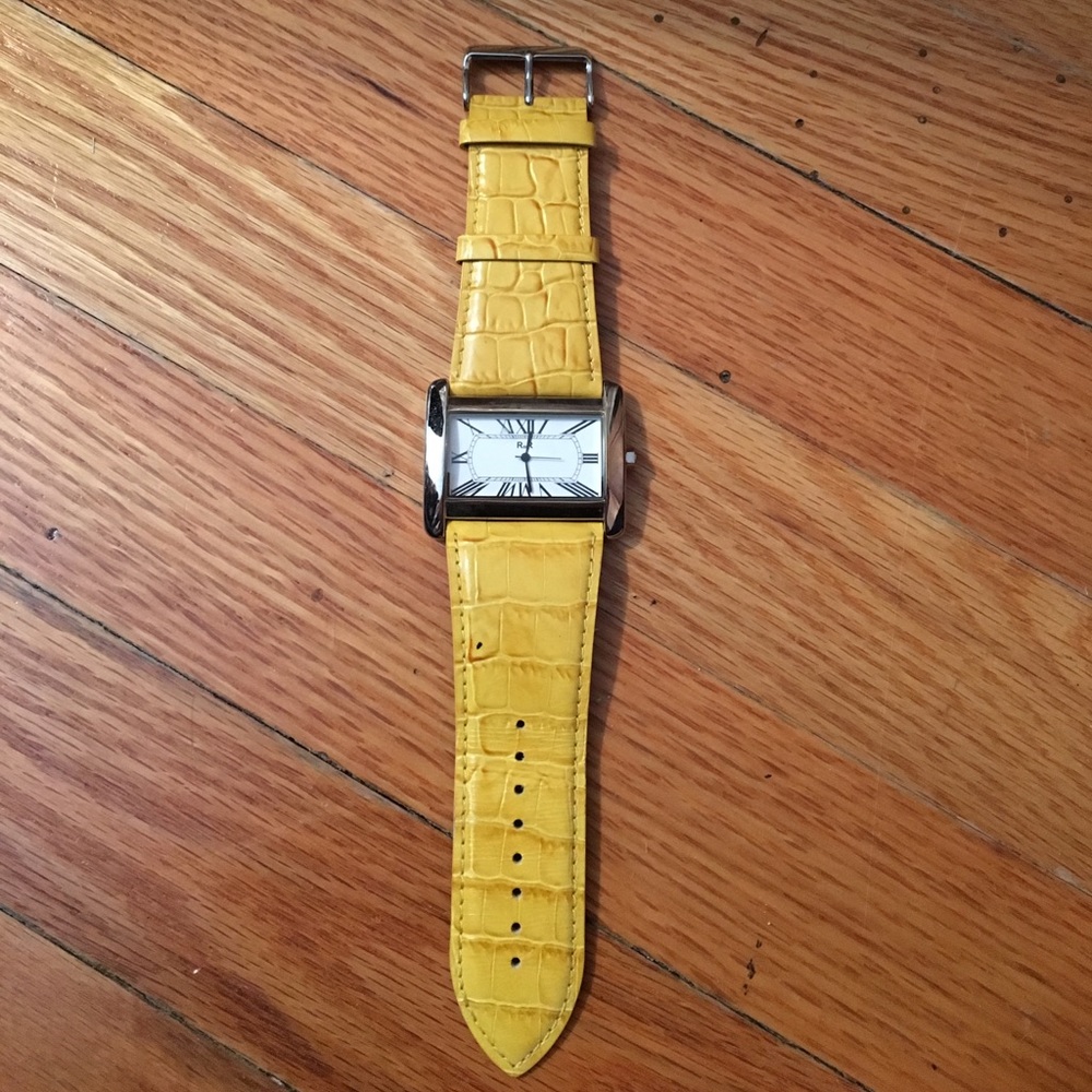 Rella Da Robi yelllw leather band watch