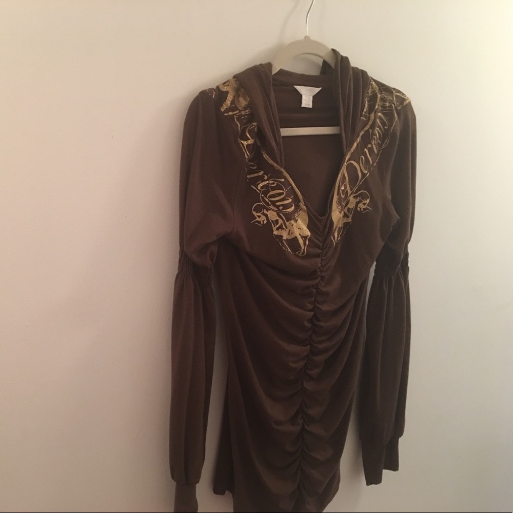 Brown Derèon dress with hood.  wore only one time