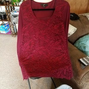 Beautiful Maroon Lace top