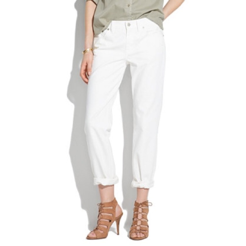 NWOT! Madewell Boyjean in Pure White