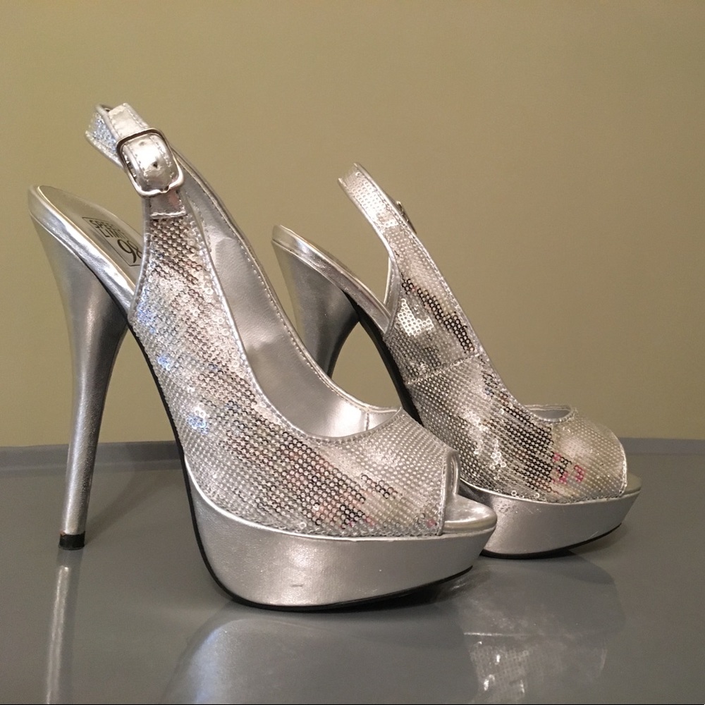 Speed Limit 98 silver heels