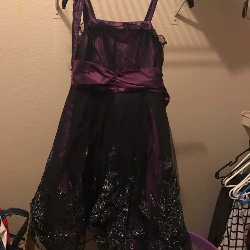 Black/ purple spaghetti strap dress
