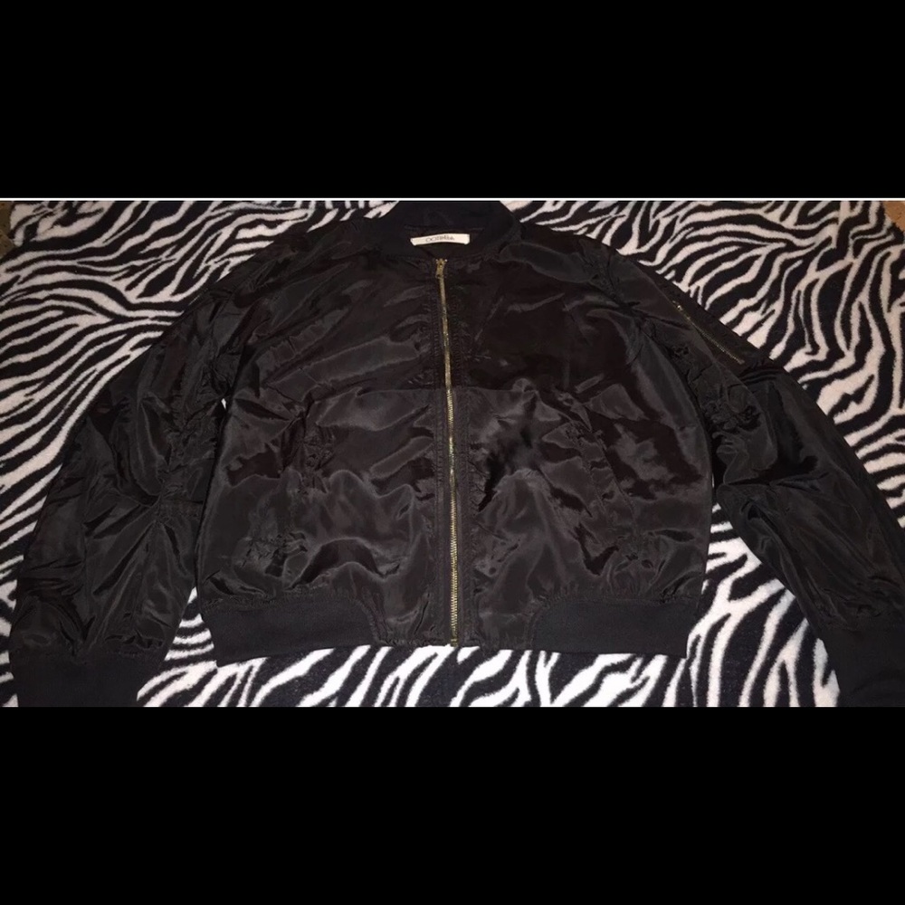 "Not your babe" black bomber jacket