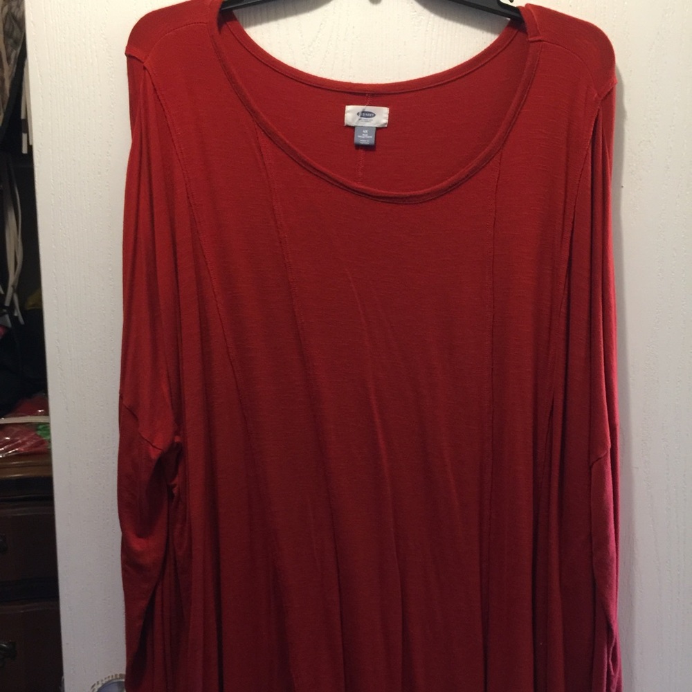 Plus size old navy burnt orange long sleeve shirt