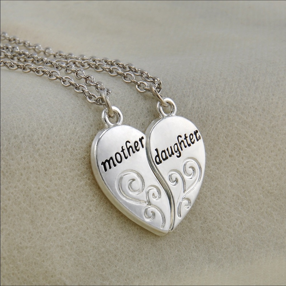 Mother daughter pendant with chains