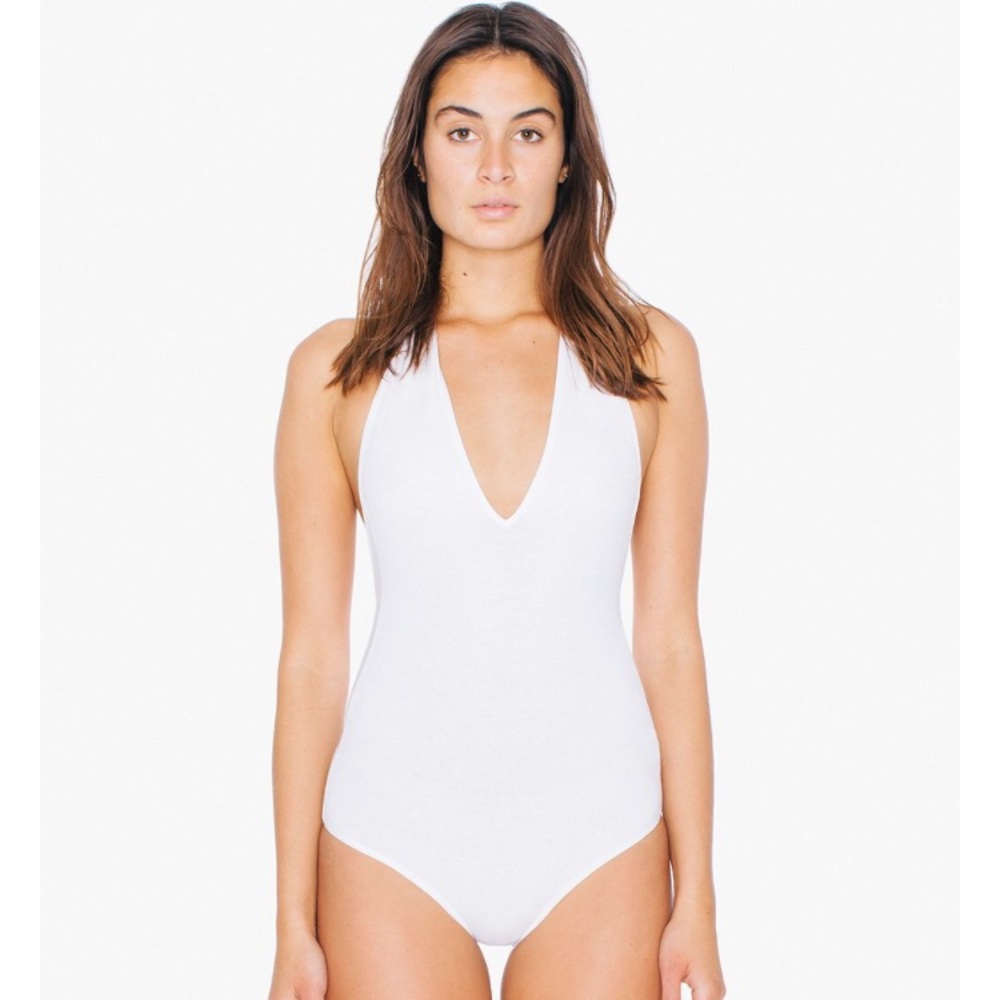 Cotton Spandex Halter Bodysuit