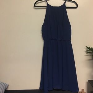 Dark blue flowy dress