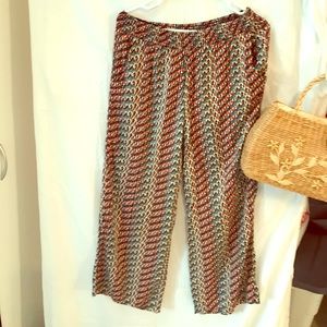 Flare elastic waist pant