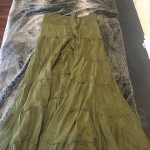 Anthropologie silk bohemian maxi skirt!