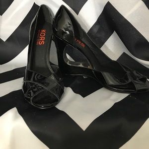 Michael Kors Patent Leather Wedge - 7.5