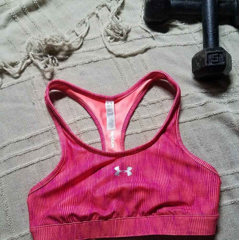 Pink Under Armour sports bra