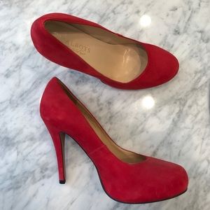 Talbots Fiery Sunset Suede Heels