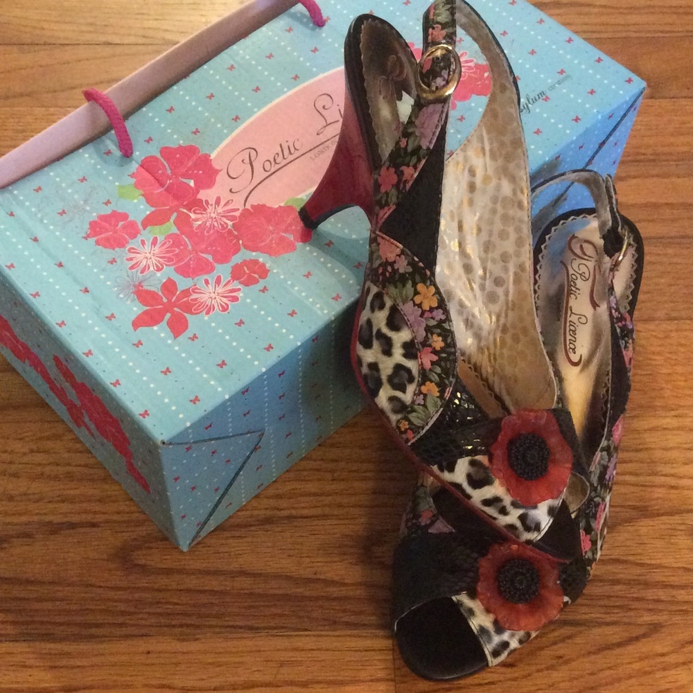 Poetic License Passion Fruit Slingback Heels 8 1/2