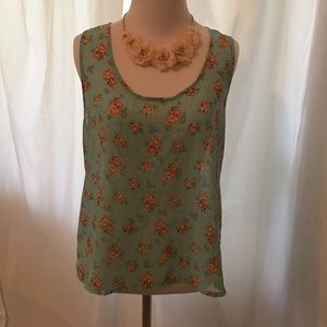 Cute tulip back floral blouse