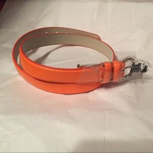 Orange Leather Belt