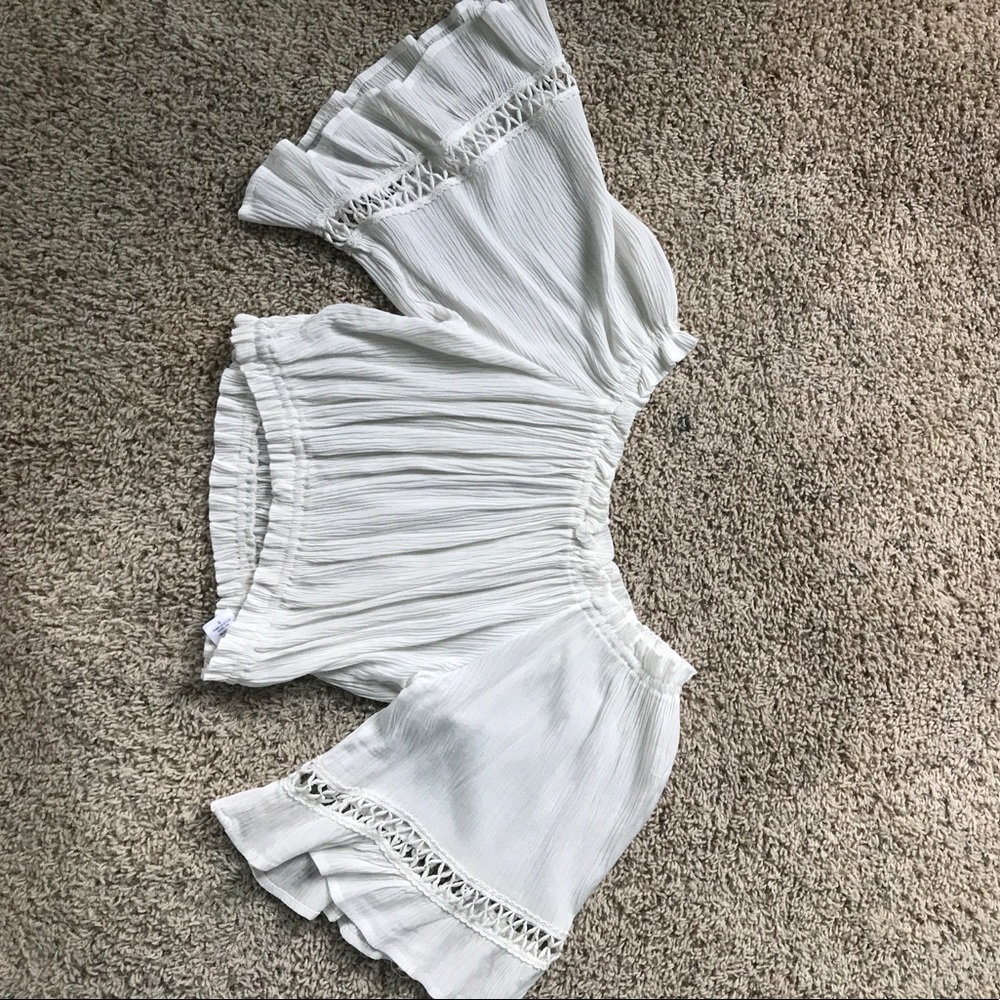 White off the shoulder top