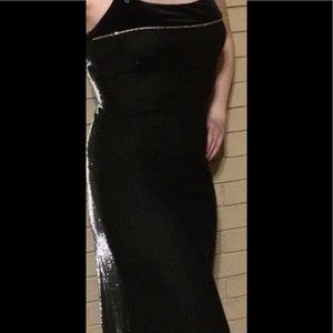 Black and silver dress 👗