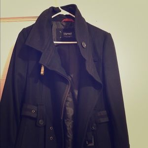 Black belted coat