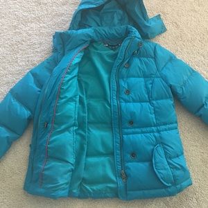 DOWN FEATHER Tommy Hilfiger Teal Seasonal Coat NWT