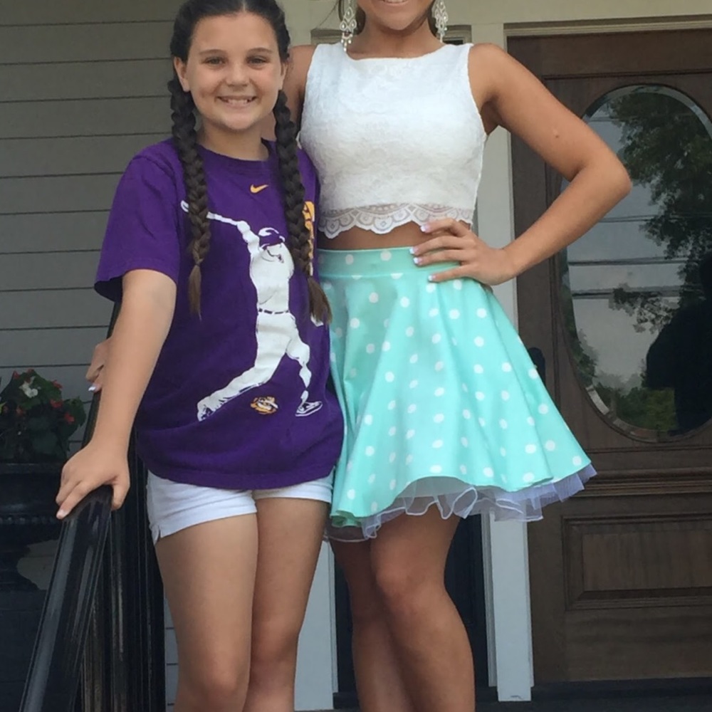 Pocka dot prom dress