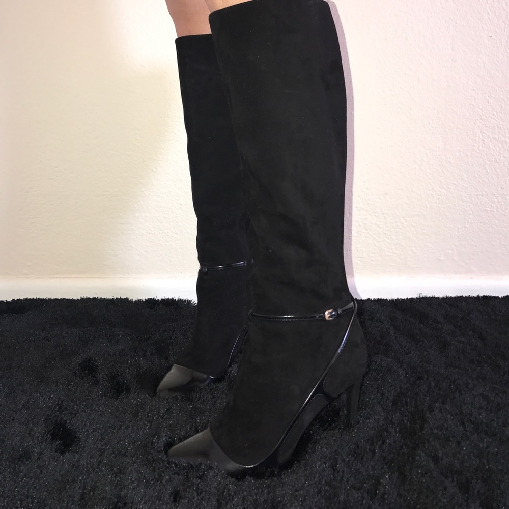 NWT Christian Dior Illusion Black Suede Boots