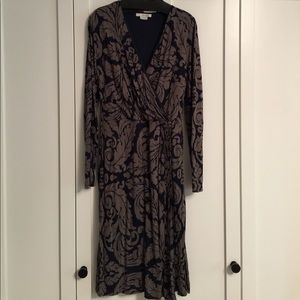 Boden jersey faux wrap dress