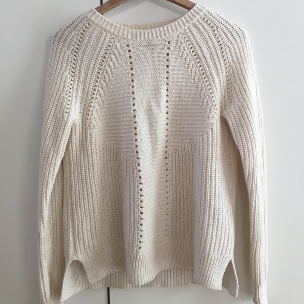 JCrew Cotton/wool knit sweater