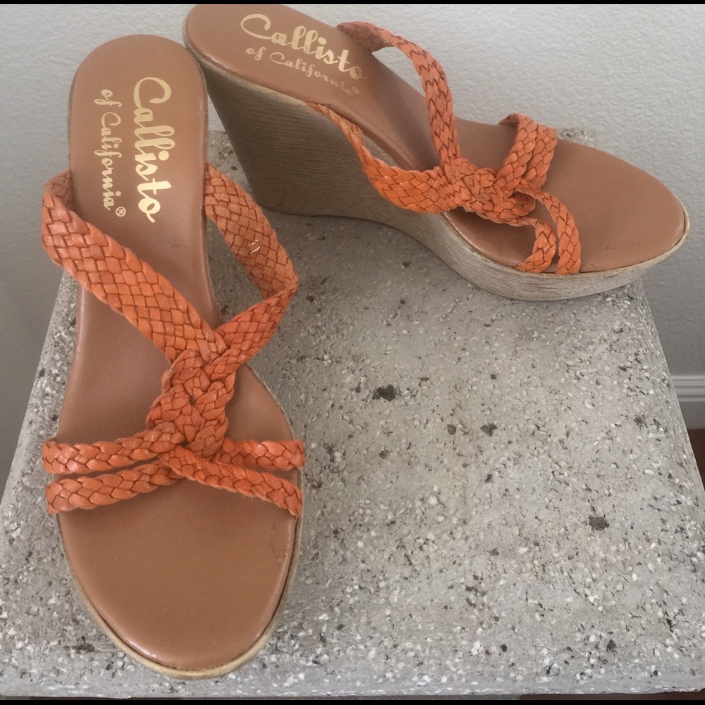 New Orange woven wedges!