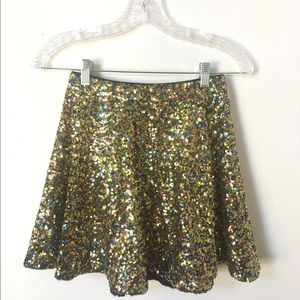 Nasty Gal Sequin Skater Skirt